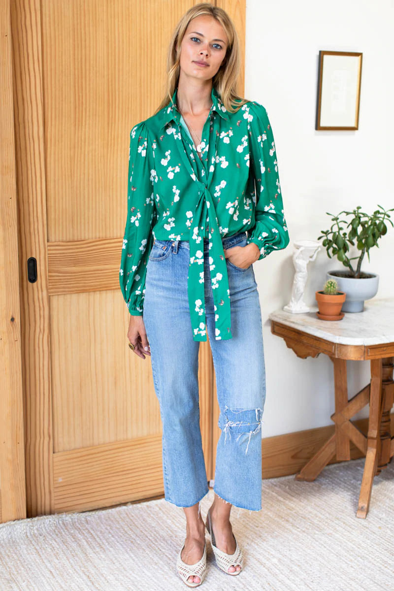 EMERSON FRY FRANKIE BLOUSE - BUTTERFLY GREEN