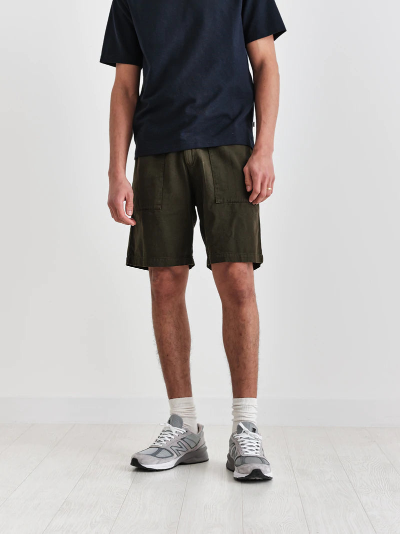 WAX LONDON HALTON SHORTS COTTON TWILL - KHAKI