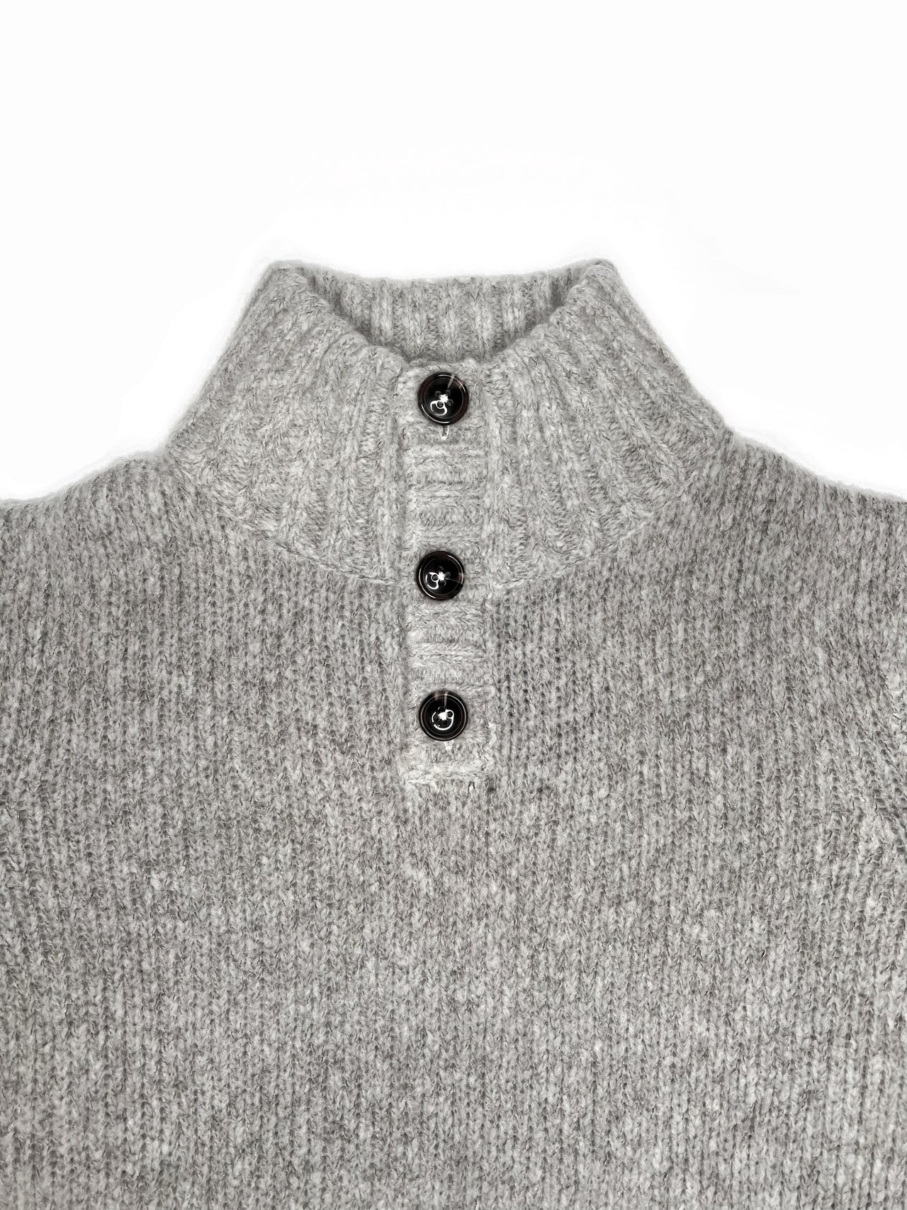 AUTUMN CASHMERE BUTTON MOCK PULLOVER - HAZEL