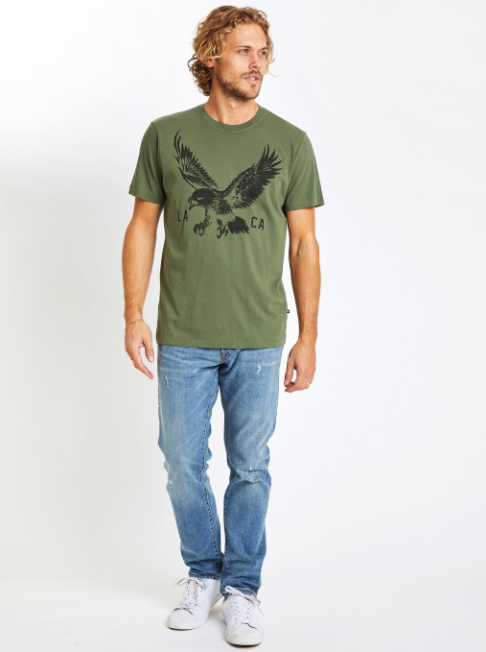 SOL ANGELES MEN'S EAGLE CREW - OLIVE