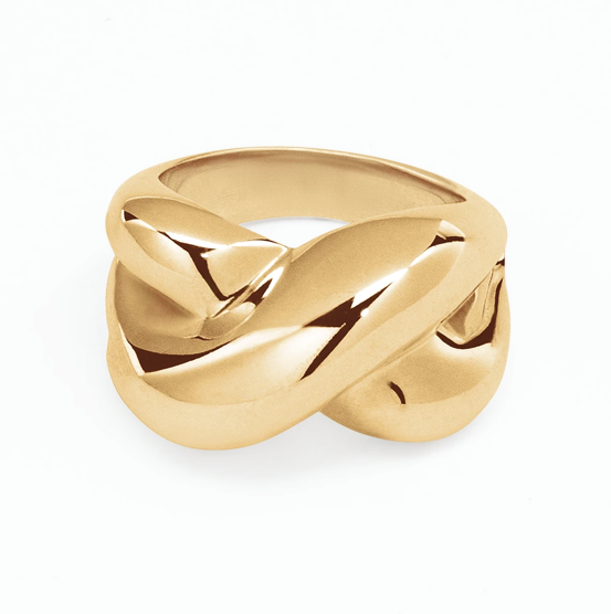 PHYLLIS & ROSIE TWIST RING - YELLOW GOLD