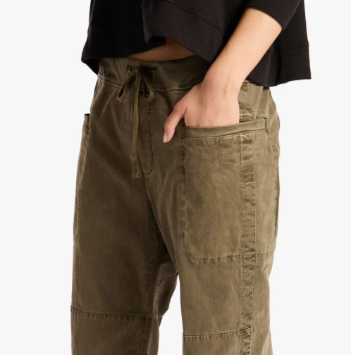 JAMES PERSE WOMENS HEAVY BRUSHED TWILL PANT - TENT PIGMENT