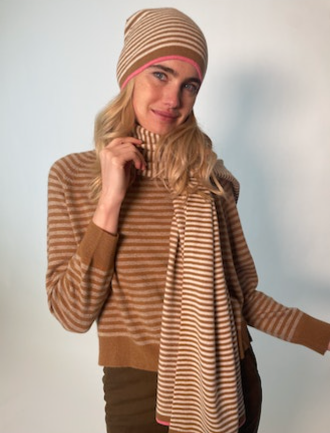 JUMPER1234 SKINNY STRIPE BEANIE - 2 COLORS