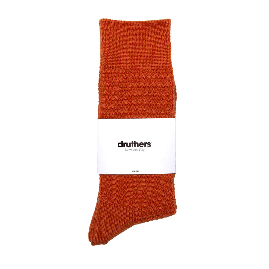 DRUTHERS MERINO WOOL WAFFLE SOCK - 6 COLORS