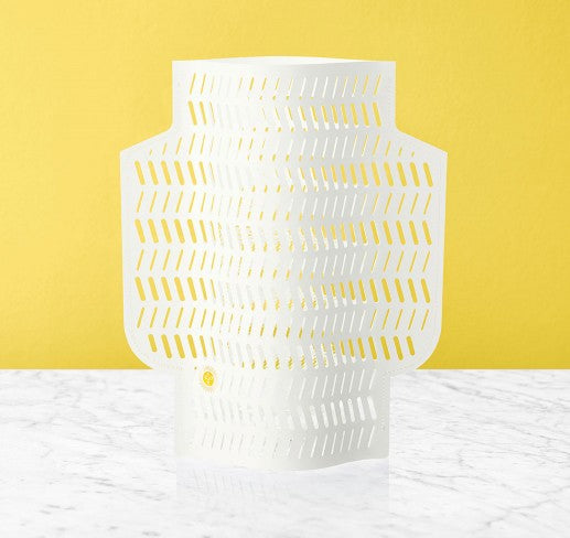 OCTAEVO BARCELONA PAPER VASE- CORAL | WHITE