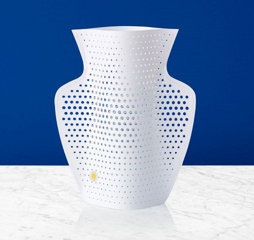 OCTAEVO BARCELONA PAPER VASE- CYANO | WHITE